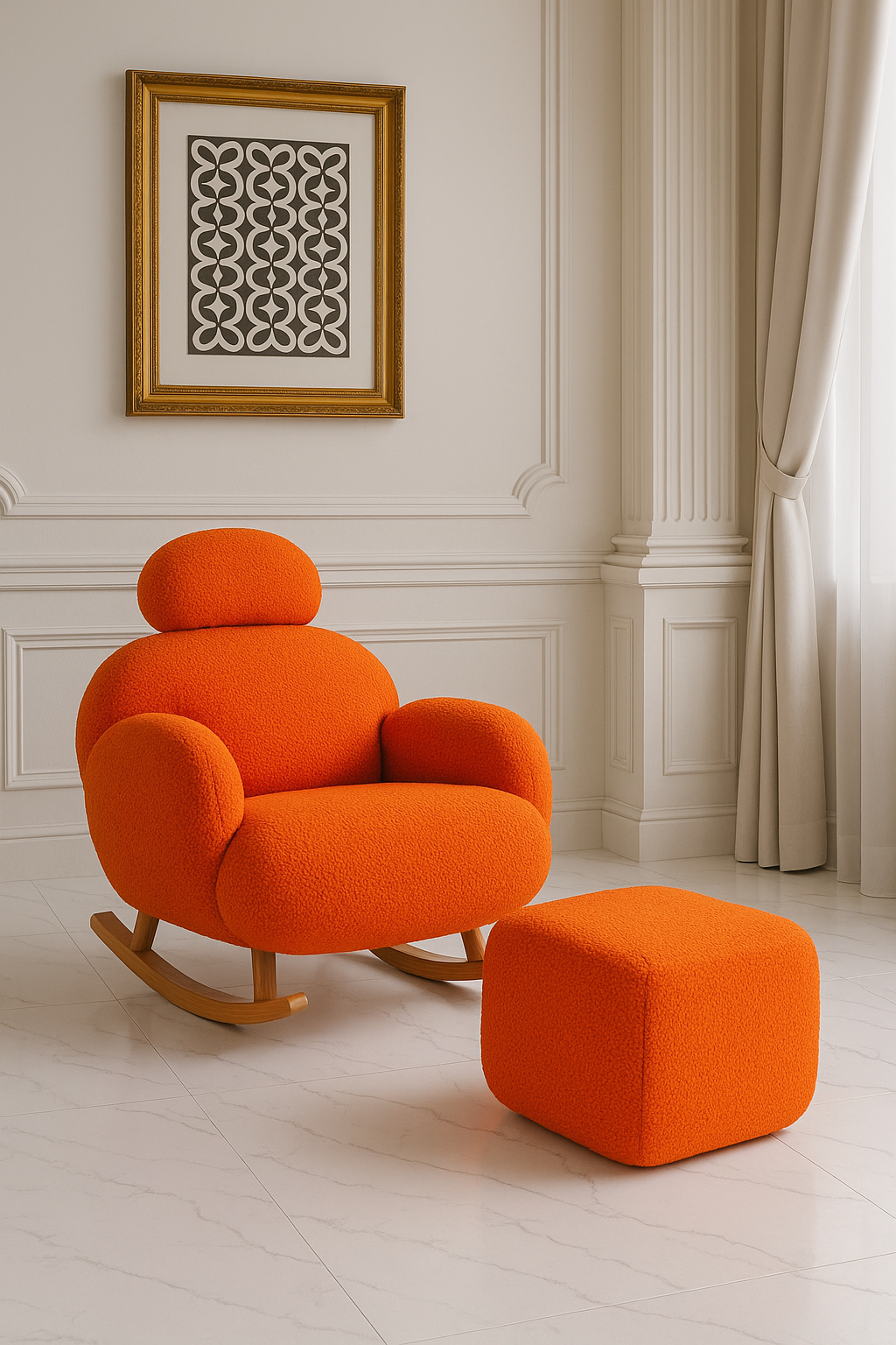 Fotoliu Balansoar cu Taburet