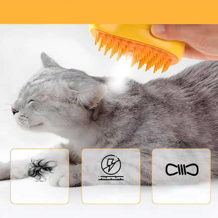 Perie cu aburi pentru animale de companie