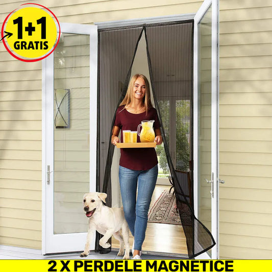 Plasa Pentru Usa, Impotriva Insectelor, Cu Magnet, Dimensiune 210 x 100 cm